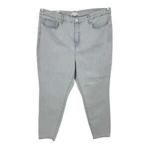 Good American Jeans Good Leg Crop skinny light blue size 22